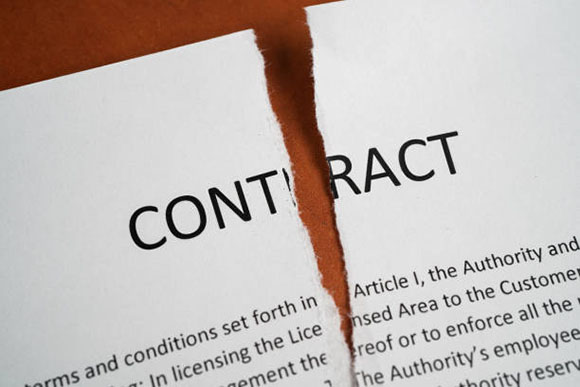 Faulty contracts that results to being cancelled 